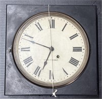 (V) Seth Thomas wall mounted clock. 15 1/2 x 15