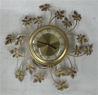 (Y) Golden Maple Leaf United Electric Wall Clock.