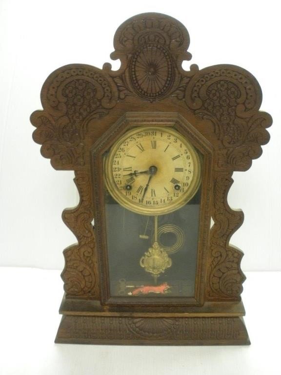 Antique Kitchen Clock w/Keys  23 inches tall