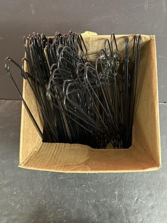 Box of 65 Metal/Rubber Hangers