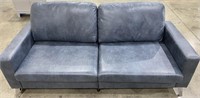 77 X 30 Lounge Leather  Couch 2-person