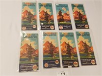 Selection of 8 Vintage 1940's Chevron Road Maps