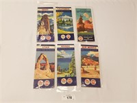 Selection of 6 Vintage 40's & 50's Chevron Road Ma