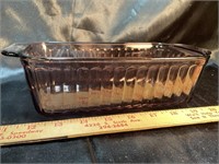Collectible Purple Pyrex Ribbed Bread Dish