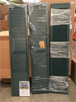 Lot of 3 Pack of 2 Green Shutters 14'' x 67''