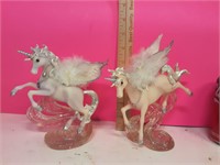 2 "Wings of Enchantment" Unicorn Figurines