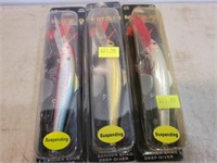 NEW 3 Fishing Lures Marked $11.99 Each
