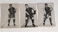 3 1952 St Lawrence Sales Hockey Cards #11 12 13