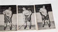 3 1952 St Lawrence Sales Hockey Cards #45 46 47