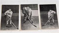 3 1952 St Lawrence Sales Hockey Cards #22 23 24