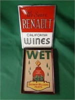 (2) Vintage Advertising Signs