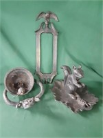House Number Plate, Cast Iron Bell, Squirrel Nut