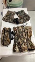 Camo boot covers, Camo bag