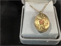 14K Black Hills Gold Locket Pendant Necklace