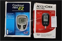 2 blood glucose monitoring systems (display)