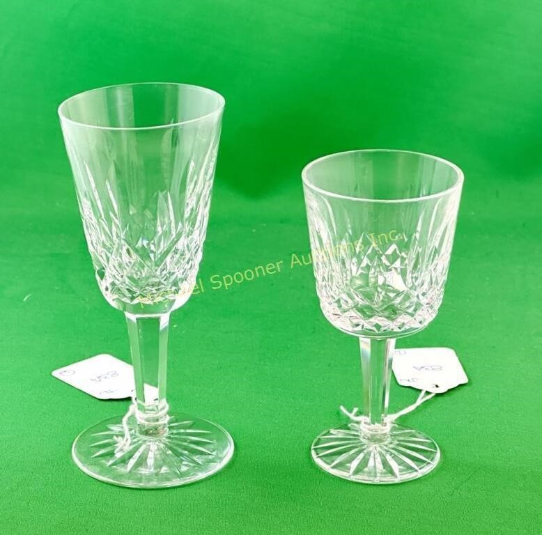 SIX WATERFORD CRYSTAL LISMORE SHERRY/PORT GLASSES