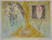 INDIAN MODERNIST CONTEMPORARY ETCHING SIGNED