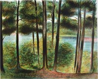 D. VIDITO SIGNED MODERN LITHOGRAPH 'FRESH POND'