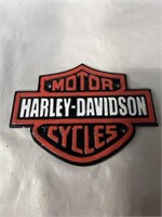 Cast iron Harley-Davidson sign 8”x 6”