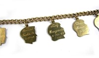 Vintage Charm Bracelet with Goldfilled Silhouette