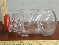 Vintage 1970's Libbey Canada Glass Piggy Jar