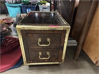 VTG SIDE TABLE W DRAWERS