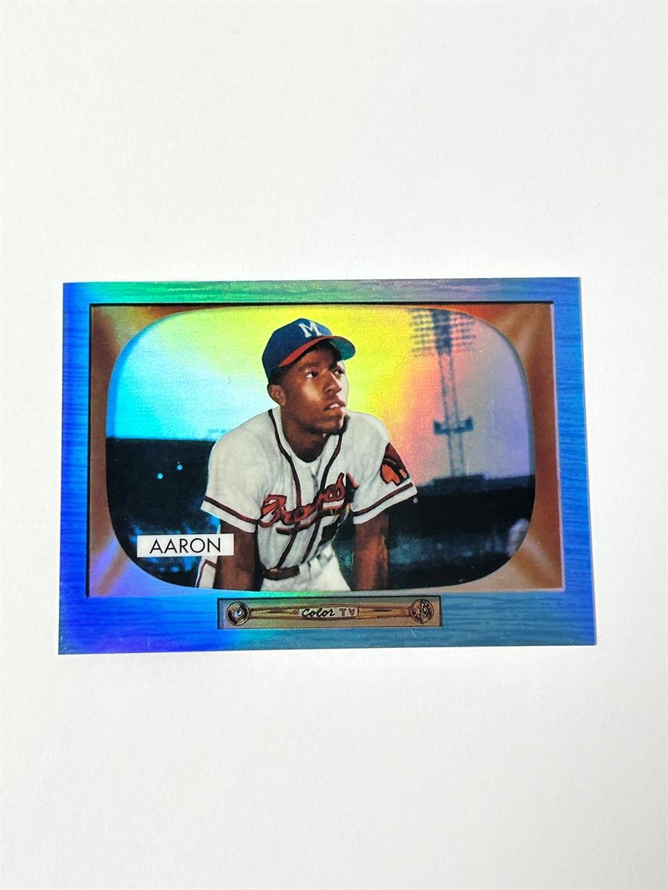 2013 Bowman Hank Aaron BLUE Refractor RC Reprint