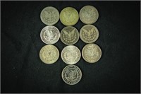 10 Morgan Silver Dollars