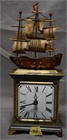 43P: Battery clock, Mayflower model ship