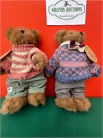 Edmund T Bear & Bailey Bear 9” Boyds