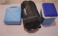 Northern Escape Sleeping Bag, Cooler & Water Jug