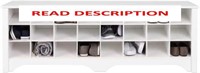 Pemberly Row 60 Wide 24-Pair Shoe Cubby Bench