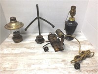 TABLE LAMP, WALL SCONCES, OIL LAMP