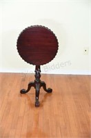 Classic Carved Mahogany Tilt-Top Pie Crust Table