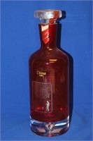 A Ruby Red Artglass Decanter