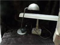 2 VINTAGE INDUSTRIAL AGE METAL LAMPS