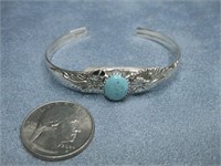 Sterling Silver Navajo Handmade Bracelet Hallmark