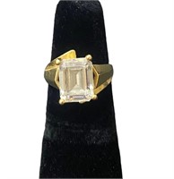 14K Gold and CZ Ring