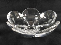 Clear Blooming Flower Bud Art Glass Decorative Bow