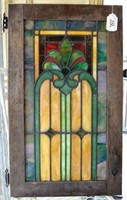 Framed Antique Stained Glass