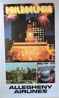 Philadelphia Allegheny Airlines Poster 22x35