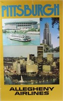 Pittsburgh Allegheny Airlines Poster 22x35