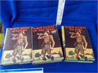 Vintage Boy Scout books Aviators, On the Trail,
