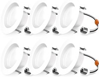 Sunco Lighting 6 Pack Retrofit LED Recessed Lighti