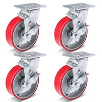 Nefish 6 Casters Set of 4  4800 Lbs