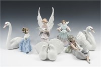 7 PC. LLADRO PORCELAIN FIGURINES