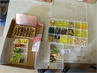 Plastic Organizer Boxes w/ Fishing Lures