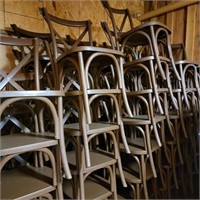Lot of  50 Stackable Brown Event Chairs