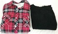 Sm Women's Lined Flannel Shirt and Sweater