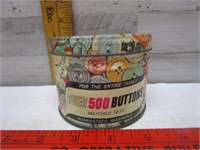 VINTAGE BUTTON TIN WITH BUTTONS